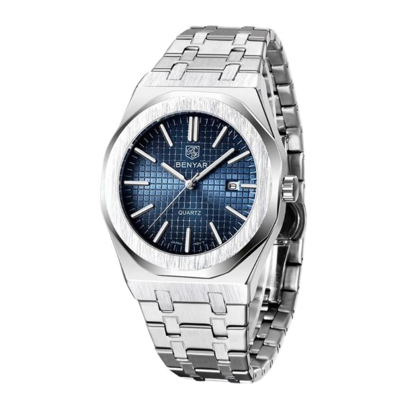 Heritage Classic Brushed Silver 'Blue Dial' BY-5156