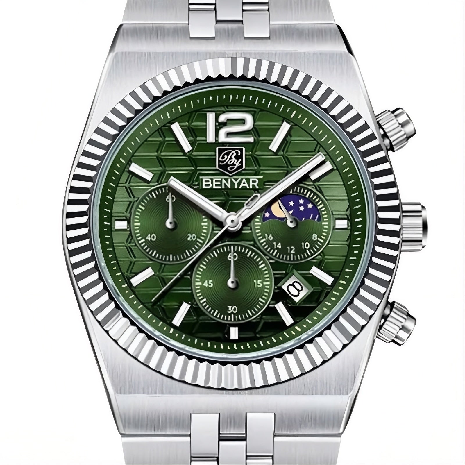 Moonphase Chrono 'Green Dial' BY-5225M