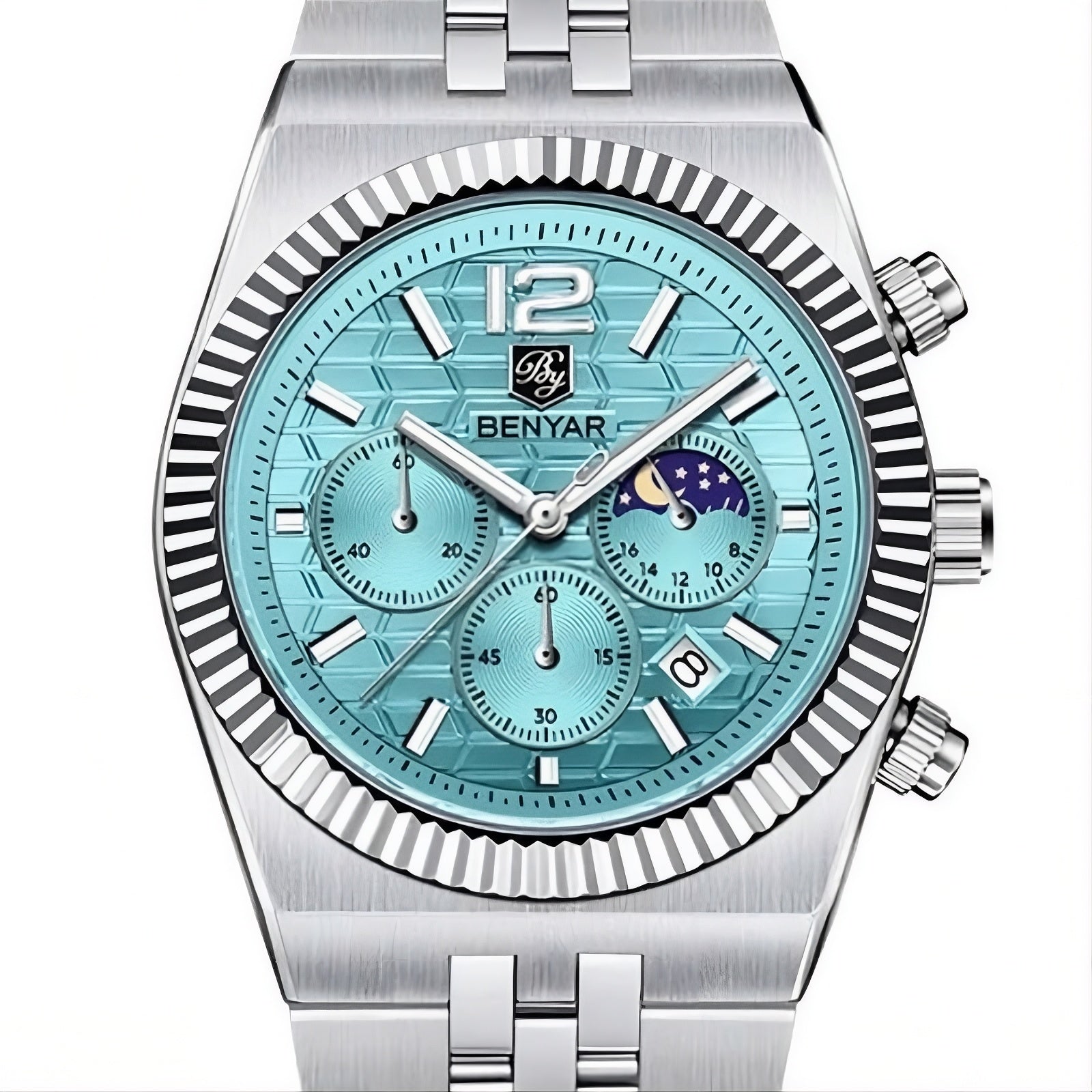 Moonphase Chrono 'Sky Blue Dial' BY-5225M