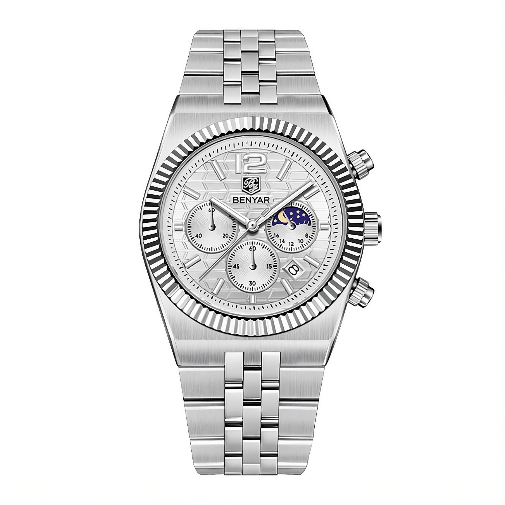 Moonphase Chrono 'White Dial' BY-5225M