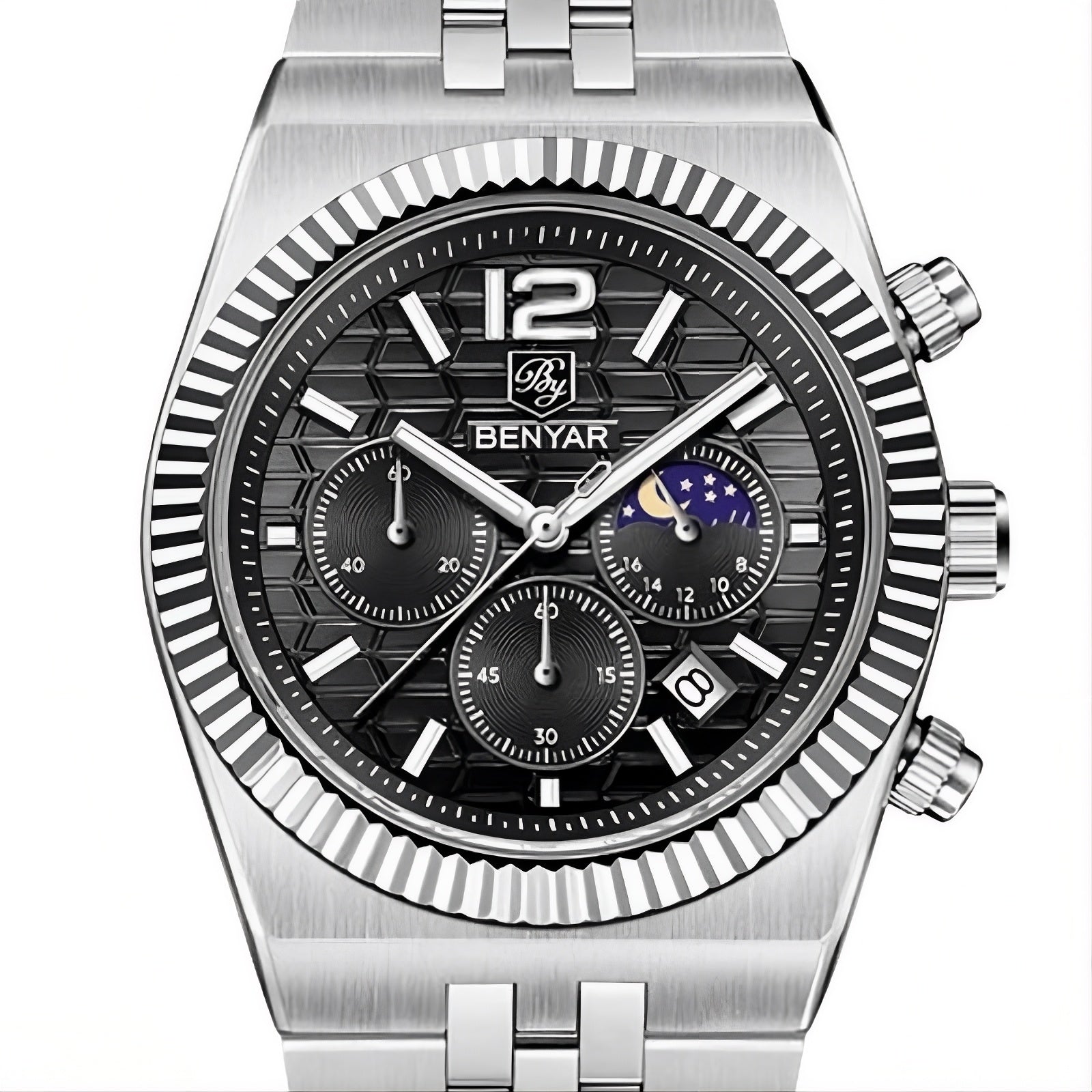 Moonphase Chrono 'Black Dial' BY-5225M