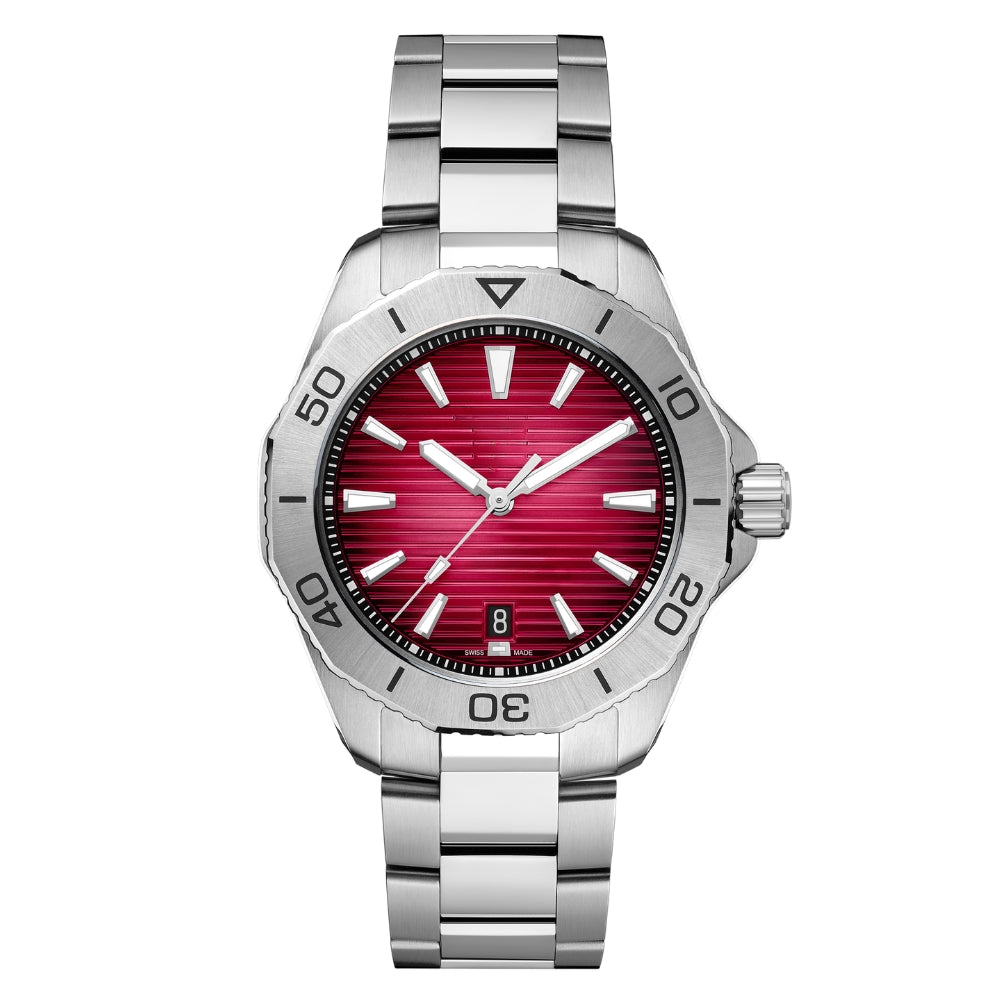 Aquaracer Professional 200 Automatic Date Red Dial 40mm
